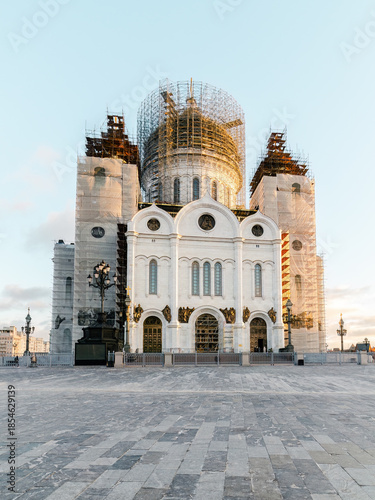 Restoration of the Cathedral of Christ the Savior in Moscow, renovation of domes and facades