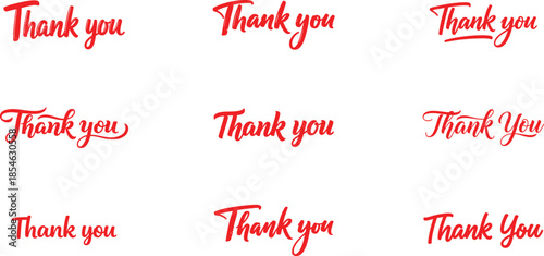 Elegant calligraphy reading "thank you" in a decorative eps format