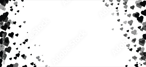 Black silhouette heart love valentine's day curd