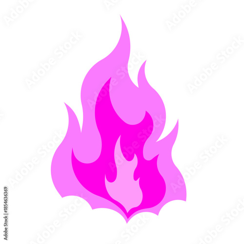 Vector illustration of a burning fire flame icon