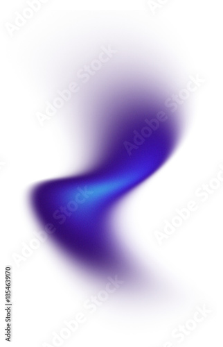 Overlay blue purple gradient light trail effect creating swoosh vapor glow on transparent background with noise texture for energy, futuristic, iridescent, ethereal, modern, fluid design