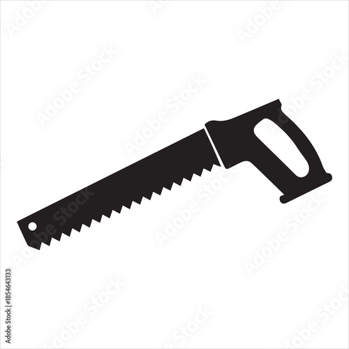 Hacksaw Silhouette Vector Black and White