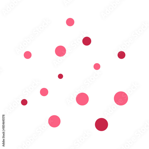 Floating Pink and Red Heart decoration. valentine day concept