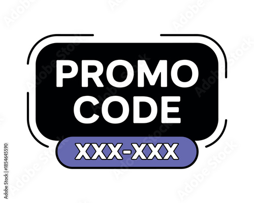 Black and white graphic sign with 