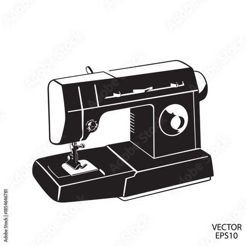 Canvas Print sewing machine, a mechanical or electromechanical device used for sewing