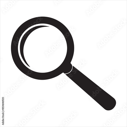 magnifying glas design silhouette vector illustration