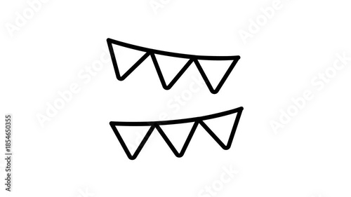 Get this visually perfect animated icon of garlands, decoration equipment