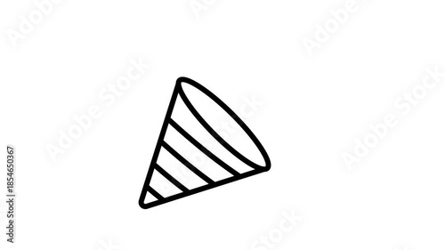 Party popper animated icon design isolated on white background