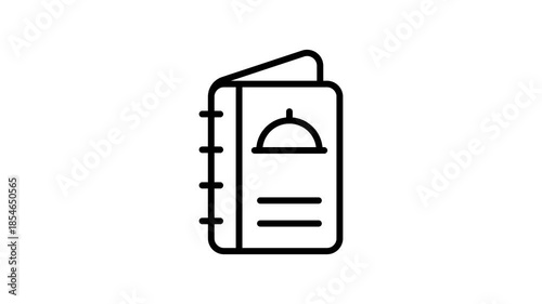 Grab this creative animated icon of menu card in editable style