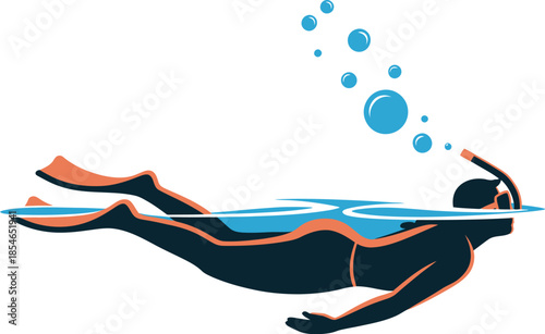 Snorkeler exploring underwater