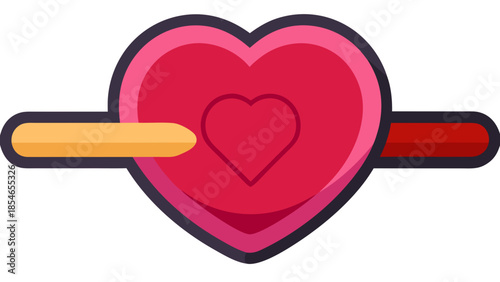Love Meter Icon with Heart Symbol and Loading Indicator Bar, Concept for Romance Progress or Relationship Status