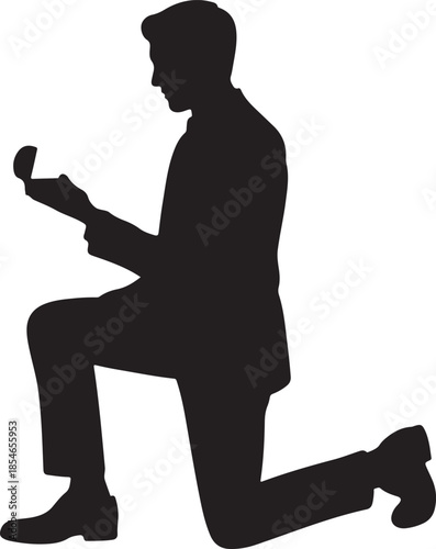 Man Proposing Silhouette