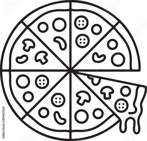 This is Eye Soothing & Minimalist Icon Design for National Cheese Pizza Day