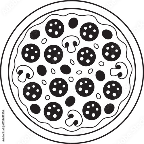 This is Eye Soothing & Minimalist Icon Design for National Cheese Pizza Day