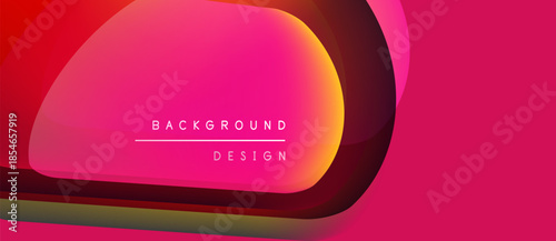 Abstract gradient design. Pink, red hues blend smoothly. Modern aesthetic, dynamic shapes create visual interest. Text reads background design.