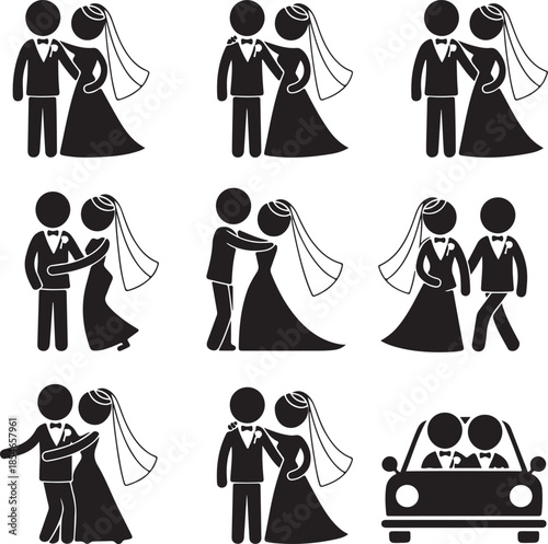 Wedding Bride Bridegroom Married Marry Marriage