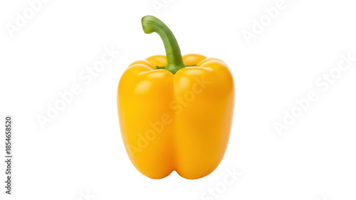 Vászonkép Vibrant yellow bell pepper isolated PNG, fresh vegetable on transparent backgrou