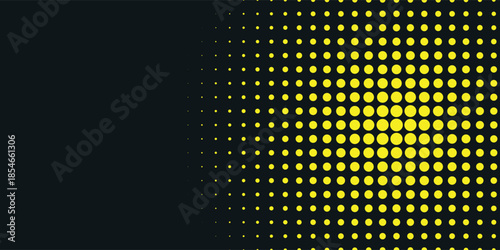yellow wavy halftone background. Dots pop art sport style vector background eps10