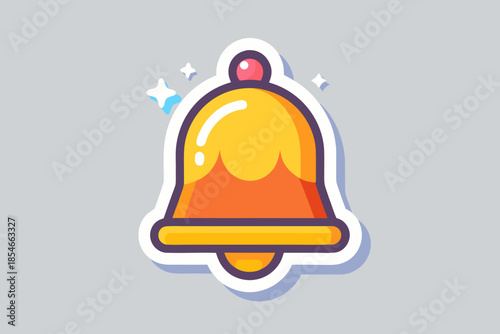 christmas bell sticker icon