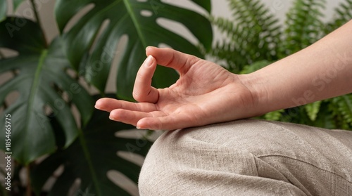 Inner peace and mental clarity found through mindful yoga meditation pose.