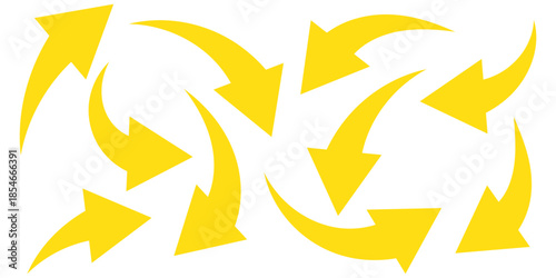 Arrow icon set, arrow icon vector .yellow long up arrow icon vector . arrow pointing upward.