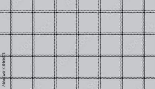 Light grey seamless checkered windowpane pattern. Seamless plaid repeating background for textile fabric design