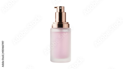 Schilderij op canvas Pink primer bottle isolated PNG on transparent background, beauty product for ma