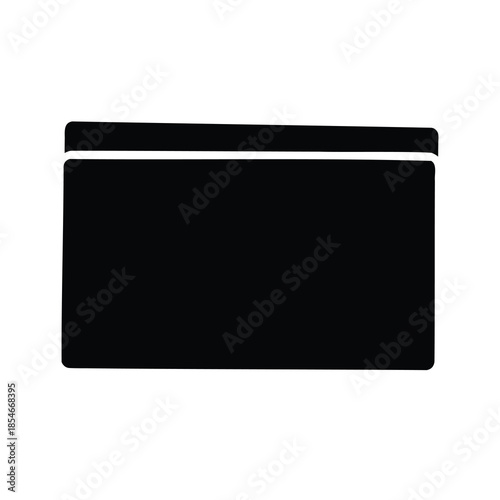 Black rectangular interface element with rounded corners and distinct upper band