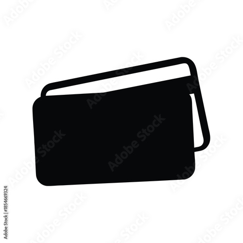 Silhouette Illustration of Credit or Debit Cards Representing Financial Transactions