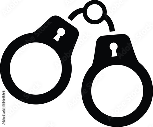 Icon of handcuffs, a symbol of arrest and law enforcement