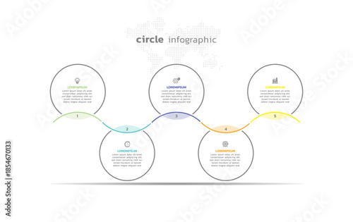 Vector infographic business template colorful design