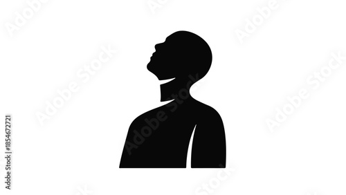 Hopeful silhouette of a person looking upwards, symbolizing aspiration and dreams.