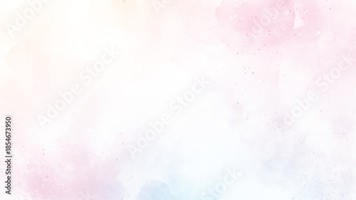 Fantasy smooth light pink, purple shades and blue watercolor paper textured illustration for grunge design, vintage card, templates. Pastel ink colors wet effect hand drawn canvas aquarelle background