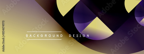 Abstract fluid shapes, gold purple hues. Modern design element, background texture. Minimalist composition, dynamic flow.