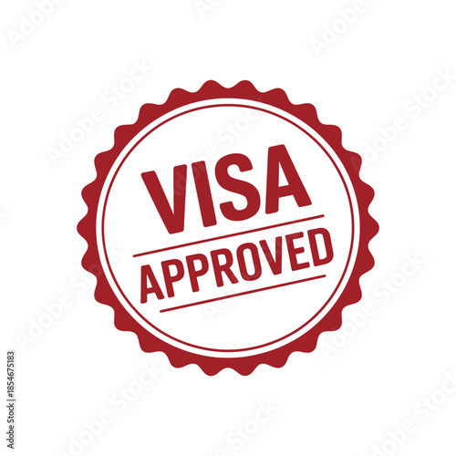 Visa approved stamp signifies successful application and travel permission granted.