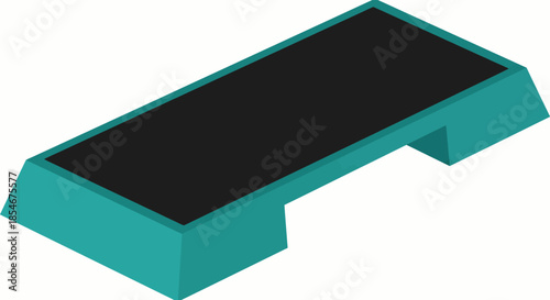 Aerobic step platform for gym workout vector illustration