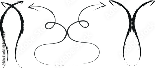 An abstract illustration of interconnected curved lines forming a unique pattern