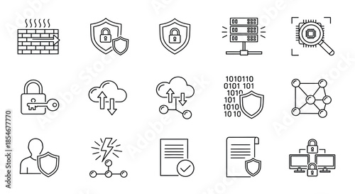 Illustrations of cybersecurity concepts