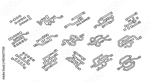 Collection of unique line puzzles