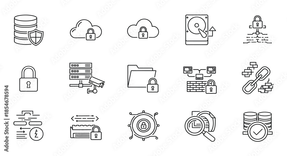 Fototapeta premium Illustrations of data security and protection