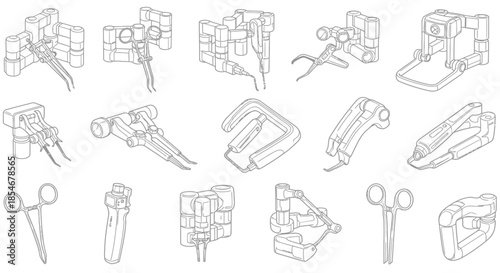 Collection of various crafting and diy tools