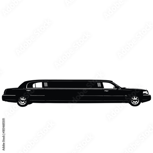Black limousine silhouette