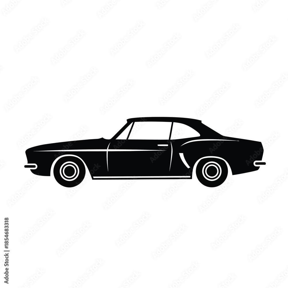 Obraz premium Classic car silhouette