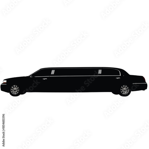 Black limousine silhouette