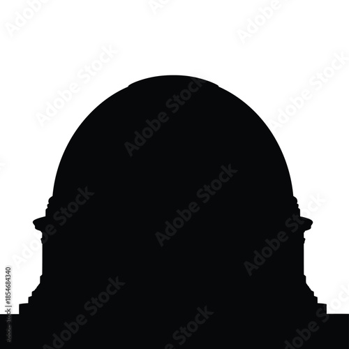 Silhouette of a traditional indian temple