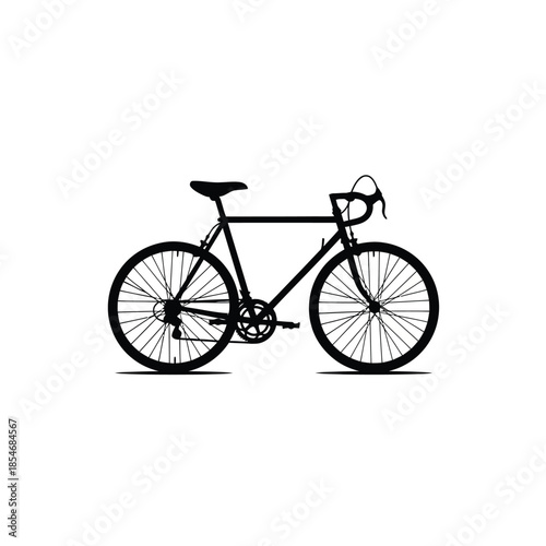 Black and white bicycle illustration