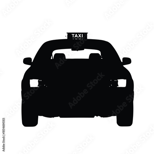 Taxi icon silhouette