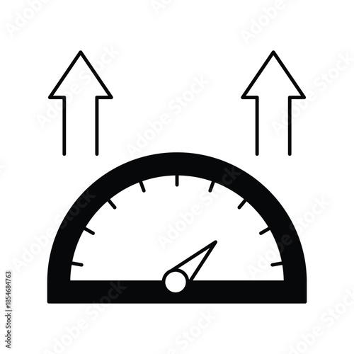 High Performance icon with white background vector stock illustration