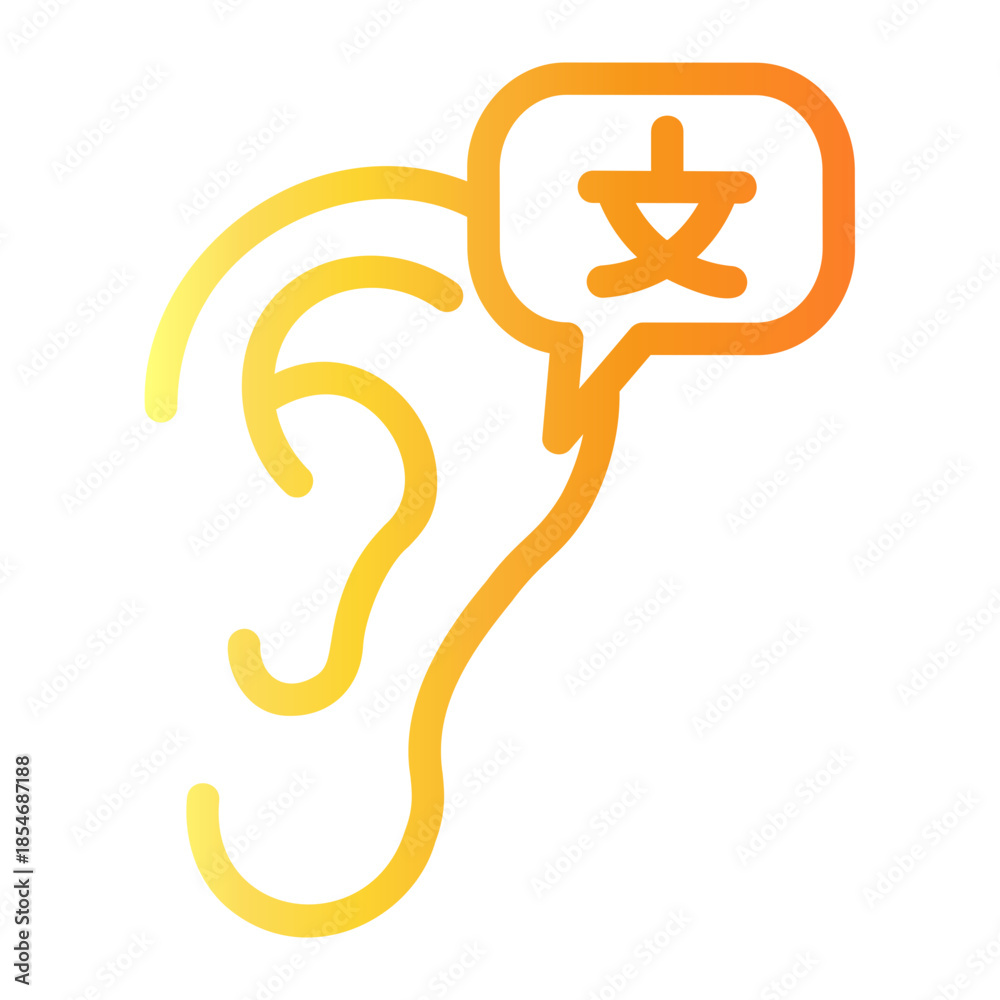 Fototapeta premium understanding language Line Gradient Icon