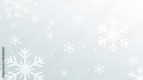 Winter background with white snowflakes on light blue, snowflake design, cold weather, frosty atmosphere, holiday season, wintertime, snow, flakes, decorative